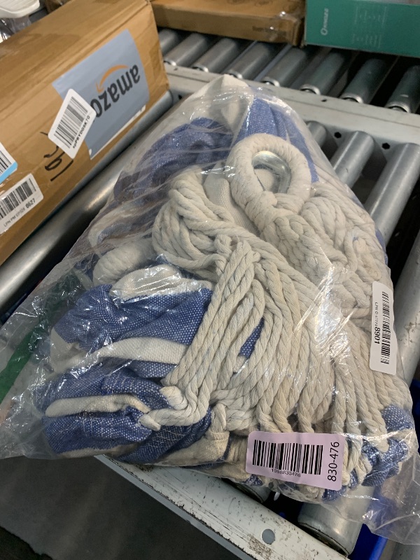 Photo 1 of ***(HEAVILY USED/ MINOR DAMAGE)***SUNCREAT Large Hammocks for Outside, Long Replacement Hammock Two Person for Stand, Blue White Stripes