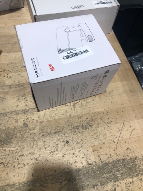 Photo 1 of *************MISSING CHARGER*************
Magcubic Mini Projector with WiFi 6 and Bluetooth 5.4, Portable Projector 4K support, 5w Soundbase Speaker, Auto Vertical Keystone 180°Rotatable Smart Proyector for Movie Home Outdoor HY300Pro+ (Grey)