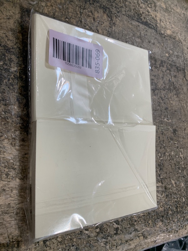 Photo 1 of 100 Pack Thick Paper Cardstock Blank Heavy Cards Stock for Invitations, Greeting Cards Making, Postcards, Photos, 250GSM Thick Paper (Cream, 4x6 inches)