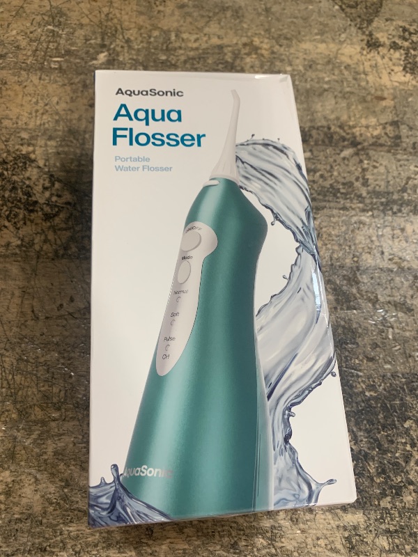 Photo 1 of ***(MISSING CHARGER/ UNABLE TO TEST)***AquaSonic Water Flosser - Cordless Rechargeable Water Flossers for Teeth Cleaning - Waterproof Aqua Flosser, Portable Oral Irrigator for Dental Cleaning with 5 Jet Tips – Braces Home Travel