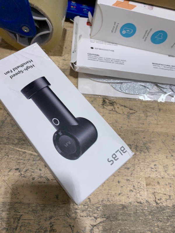 Photo 1 of **MAKES LOUD NOISE & FAN POWER IS WEAK** BLBS Portable Handheld Fan 15000RPM High-Speed Turbo Personal Mini Fan, 14Hrs 6000mAh Rechargeable Hand Fan, 4 Speeds Electric PortableFan with Base & Lanyard, Beach Face Fans for Men Women Kids Gifts