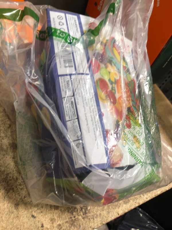 Photo 1 of 100 PCS Cutting Play Food Toy for Kids Kitchen, Pretend Food Toys for Toddlers, Play Kitchen Toys Accessories with 2 Baskets, Fake Food/Fruit/Vegetable, Birthday Gifts for 3 4 5 Years Old Boys Girls