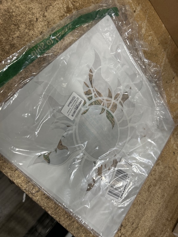 Photo 1 of 14 Inch Large Sun Stencil for Painting on Wood Tangled Sun Stencil for Crafts Reusable Stencils Templates for Wood Canvas Wall Furniture Home Decor (Sun4)