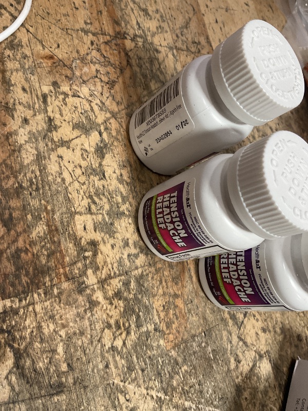 Photo 1 of ***********EXP  01 \ 26**********HealthA2Z® Tension Headache Relief | Acetaminophen 500mg | Caffeine 65mg | Pain Reliever Aid | Aspirin Free (50 caplets (Pack of 4))