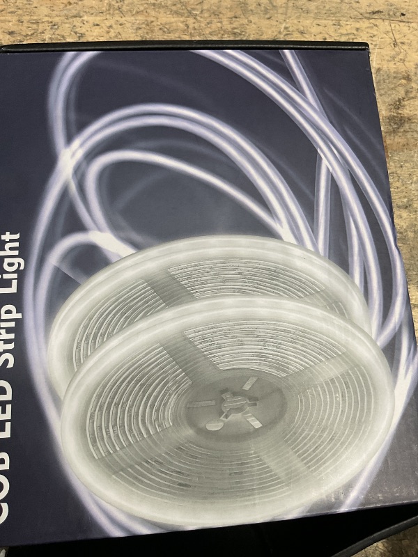 Photo 1 of 100FT COB Led Strip Lights, Uniform 6500K COB Rope Light,Bright Daylight White lights,High Density,App/Remote Control,Indoor 24V Cuttable Cabinet Lights for Bedroom,Bookshelf,Showcase,Kitchen