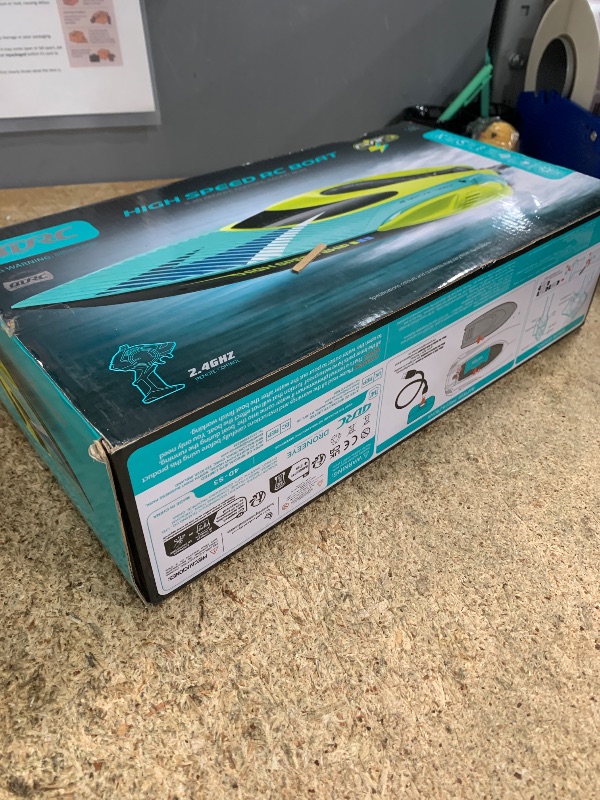 Photo 1 of 4DRC RC Boats - 30+ MPH Fast Remote Control Boat for Pools, 2.4GHz RC Boats for Adults & Kids with 2 Batteries,Summer Toys for Ideal Gifts for Kids Boys Age 8-12 Years Old