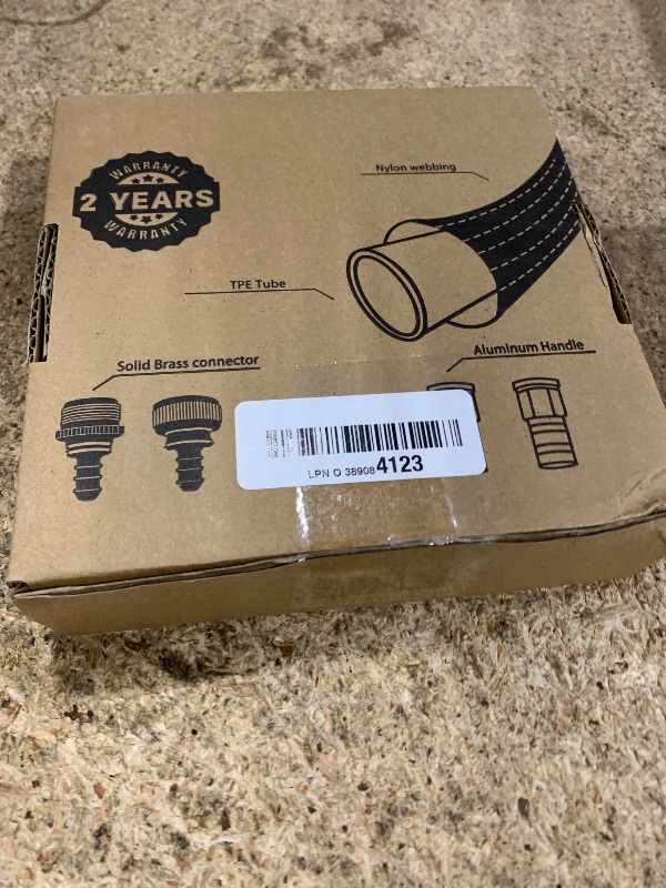 Photo 1 of 10FT Lightweight Garden Hose,Flexible Water Hose with Solid Brass Head,Kink-Free,Collapsible Hose,High Pressure Flat Water Hose for RV,Boat,Car Wash,Garden,Yard,Camper,Outdoor (BlueBlack, 10 feet)