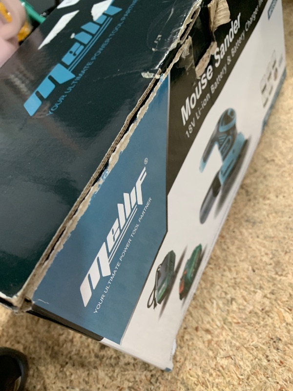 Photo 1 of 1.9Amp Cordless Detail Sander Compatible with Makita 18v Battery, Dust Collector, Brushless 12,000 OPM Speed, Compact Soft Palm Grip, 10pcs Sanding Pads, 2.0Ah Charger & Battery Kit (Blue)