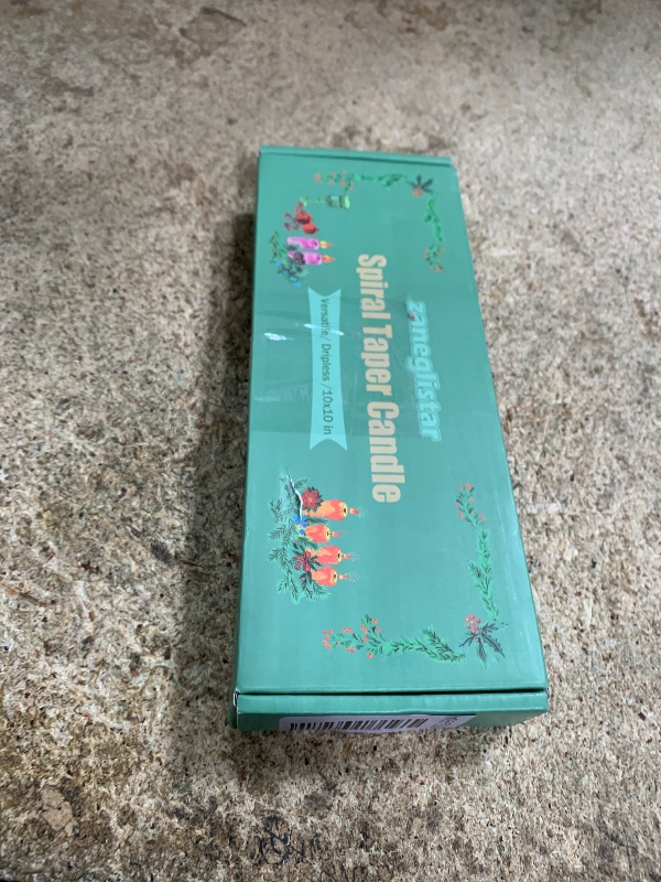 Photo 1 of 10 Inch Champagne Pink Spiral Taper Candle Set, 10 Pack Unscented Dripless Candlesticks for Dinner Party Wedding and Home Decoration