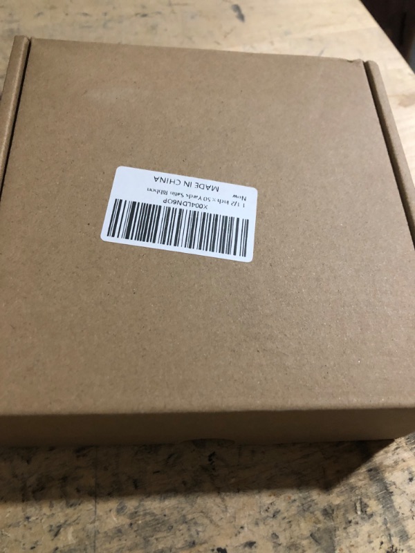 Photo 1 of 1 1/2 Inch x 50 Yards Satin Ribbon - Wide Solid Fabric Ribbon for Gift Wrapping, Wedding, Party Decorations, Hair Bows, Chair Sash, Crafts - Includes 1 Tape Measure and 1 Scissors (Red)