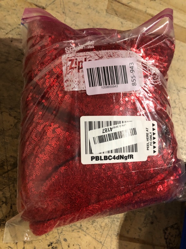 Photo 1 of GFCC Glitter Red Sequin Tablecloth - 60x102 Inch Shimmer Party Wedding Banquet Christmas Table Cloth Linen Rectangle Cake Table Cover
