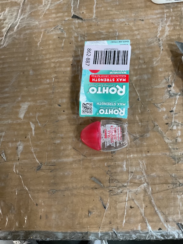 Photo 1 of Rohto Max Strength Redness Reliever, Lubricant Eye Drops, Fast, Cooling Relief for Red, Dry, Itchy Eyes, Redness and Dryness Symptom Relief, Soothing Eye Drops, 0.4 fl oz Bottle