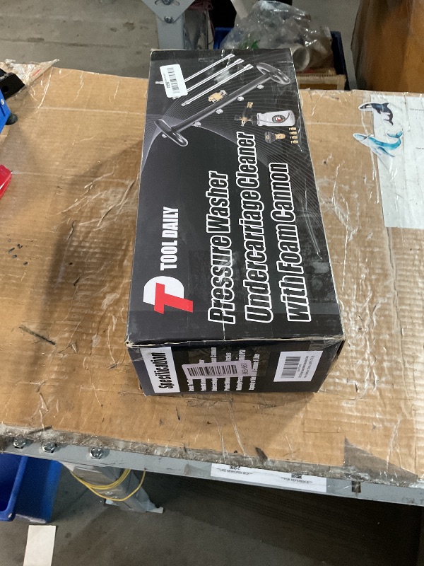 Photo 1 of ***PARTS ONLY***Tool Daily Undercarriage Pressure Washer Attachment 16 Inch, Dual-Function Undercarriage Cleaner with 1-Liter Foam Cannon, Under Car Wash Water Broom with 3 Pieces Extension Wand, 3600 PSI