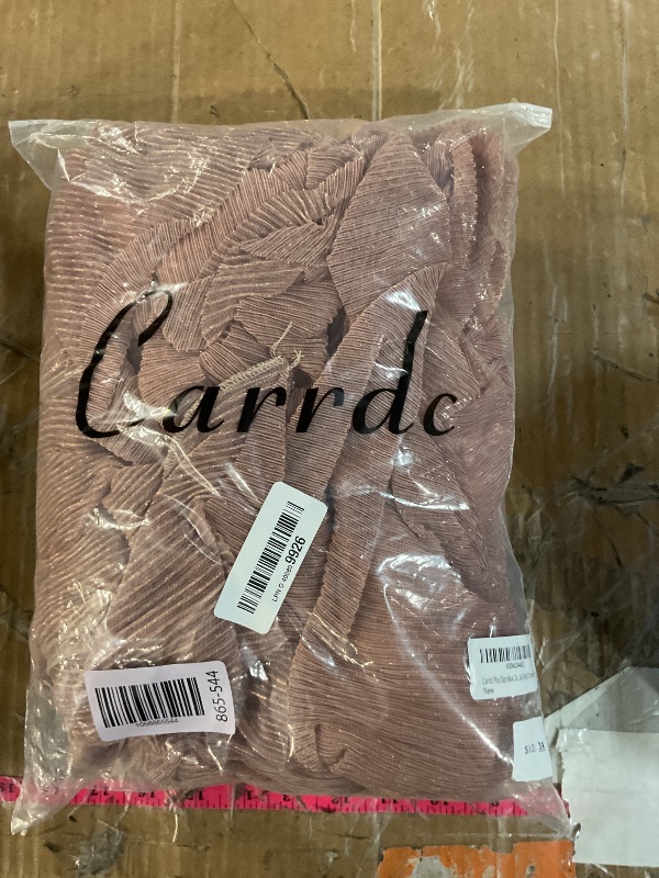 Photo 1 of (3XL) (BAGGED) Carrdc Plus Size Maxi Dress for Curvy Women Short Sleeve Tiered Cocktail Dress (Champagne,3X)