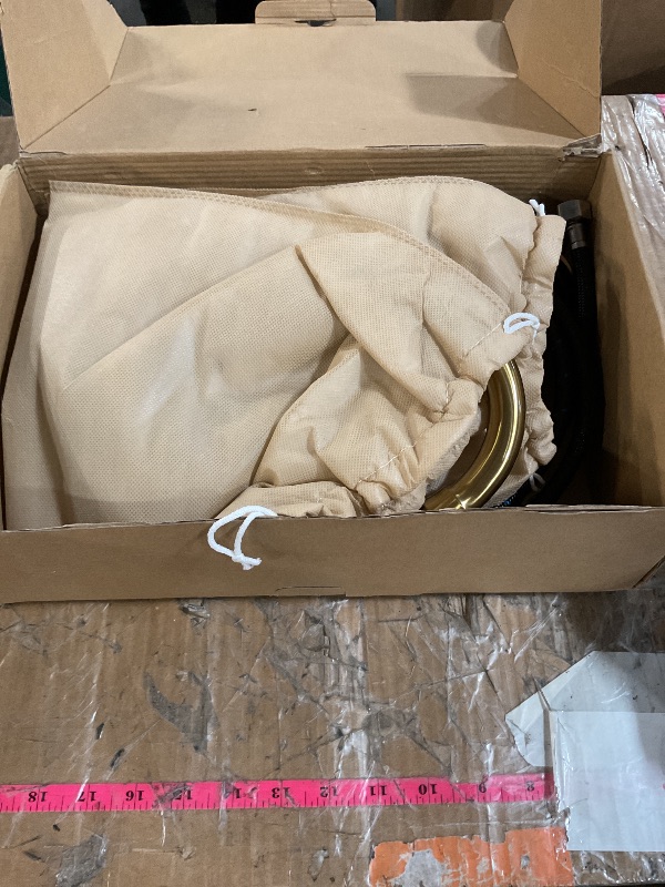 Photo 1 of (partial set) Bathroom Faucets for Sink 3 Hole, Hurran 4 inch Brushed Gold Bathroom Sink Faucet with Pop-up Drain and Supply Hoses, Stainless Steel Lead-Free Centerset Faucet for Vanity RV, 2 Pack