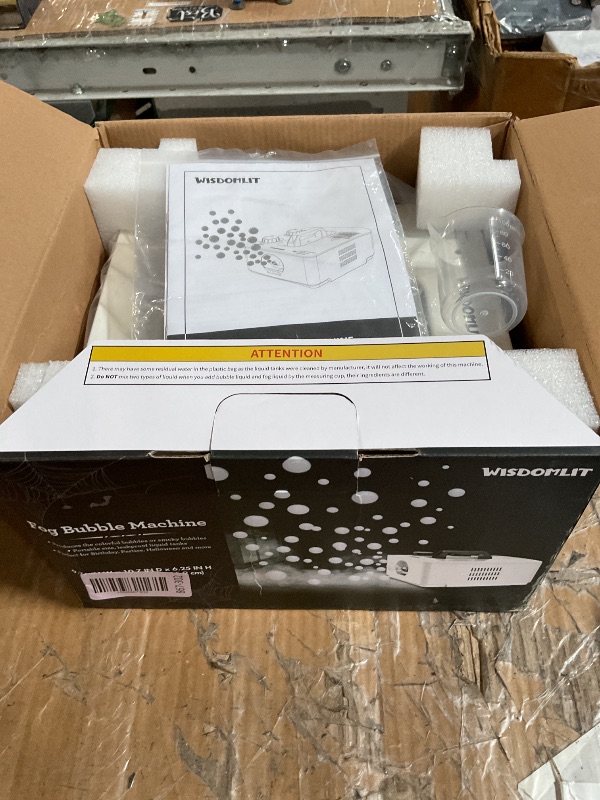 Photo 1 of (parts) (not functional) Fog Bubble Machine, 2 in 1 Smoke Bubble Maker, 400W No-Spill Smoke Bubble Blower, Make Colorful Bubbles | White Fog Bubbles for Indoor Outdoor Birthday Halloween Party