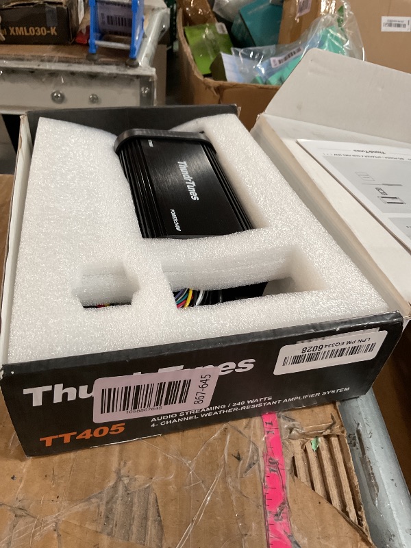 Photo 1 of ***(PARTS ONLY/ MISSING PARTS/ NON FUNCTIONAL)***Bluetooth Marine Amplifier 60W x 4 Channel - Class D Full Range Powersport Amp - Switch Mount Remote, Easy Installation - Compact Bluetooth Amplifier for UTVs, Golf Cart, ATVs, Boat