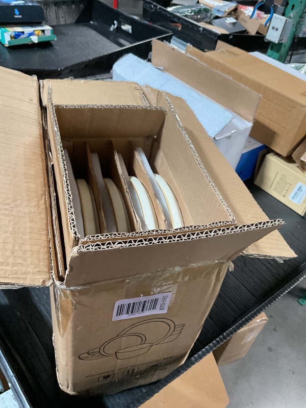 Photo 1 of ***LIKE NEW/OPEN BOX***AmorArc Stoneware Dinnerware Sets for 4,Reactive Ceramic Plates and Bowls Set,Highly Chip and Crack Resistant | Dishwasher & Microwave Safe | Round Dishes Set Service for 4 (12pc)