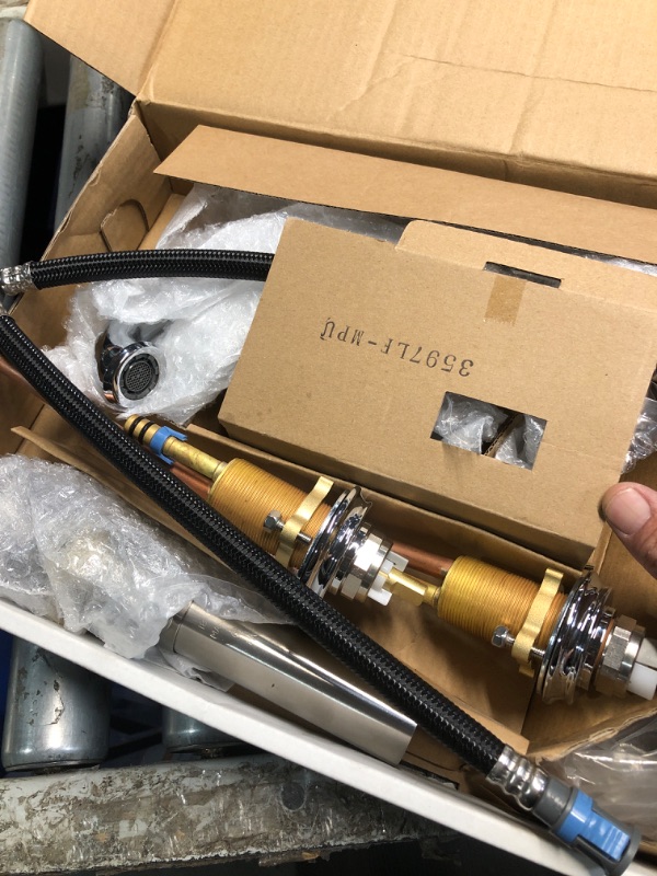 Photo 1 of **MISSING UNKNOWN PART**
Delta Cassidy Chrome Bathroom Faucet 3 Hole, 8 Inch Widespread Bathroom Sink Faucet for Vanity, Metal Push-Pop Drain Assembly, Chrome 3597LF-MPU