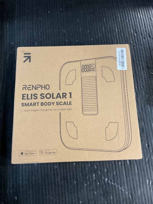 Photo 1 of RENPHO Smart Scale with Endless Power, Solar-Powered Scale for Body Weight, No Batteries Needed, Digital Bluetooth Body Fat Scale, Body Composition Monitor with Smart App, 400 lbs-Elis Solar 1