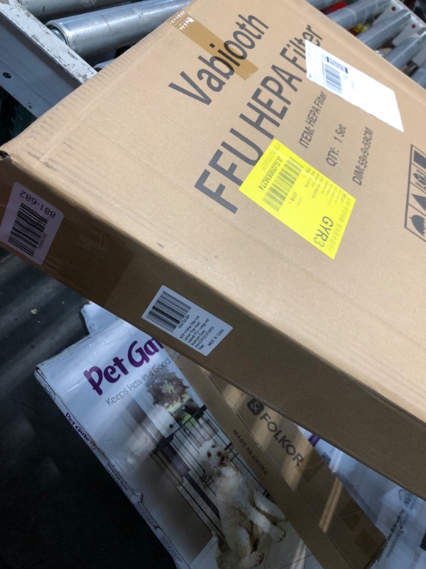 Photo 1 of [Lab-Biosafety Level] H14 Fan Filter Unit Filters, Vabiooth FFU HEPA Laminar-Flow-Hood Filters for Class 100/ISO 5 Cleanliness Clean Room Mycology and Mushroom Room Work 22.6" x 22.6" (HEPA Filter)