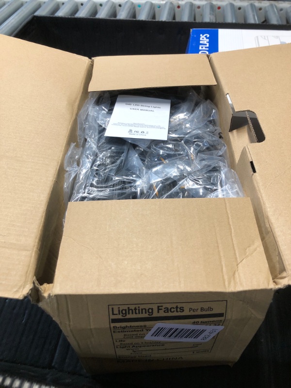 Photo 1 of **************MISSING 1 OF THE 2 STRINGS***********
Yuusei Outdoor String Lights150 FT,Outdoor Lights for Patio with 77 Shatterproof Bulbs, G40 Globe Hanging Lights for Outside, Cafe, Porch, Backyard, Market