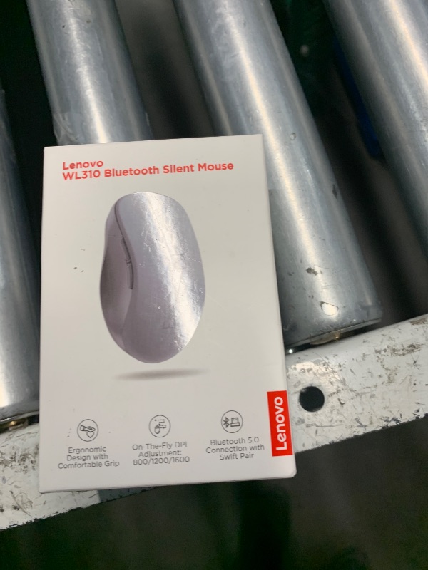 Photo 1 of ***FACTORY SEALED***Lenovo WL310 Bluetooth Silent Mouse, Ergonomic, Adjustable DPI, Silent Clicks, Bluetooth 5.0, Portable for Windows, Mac, and Chromebook, Grey