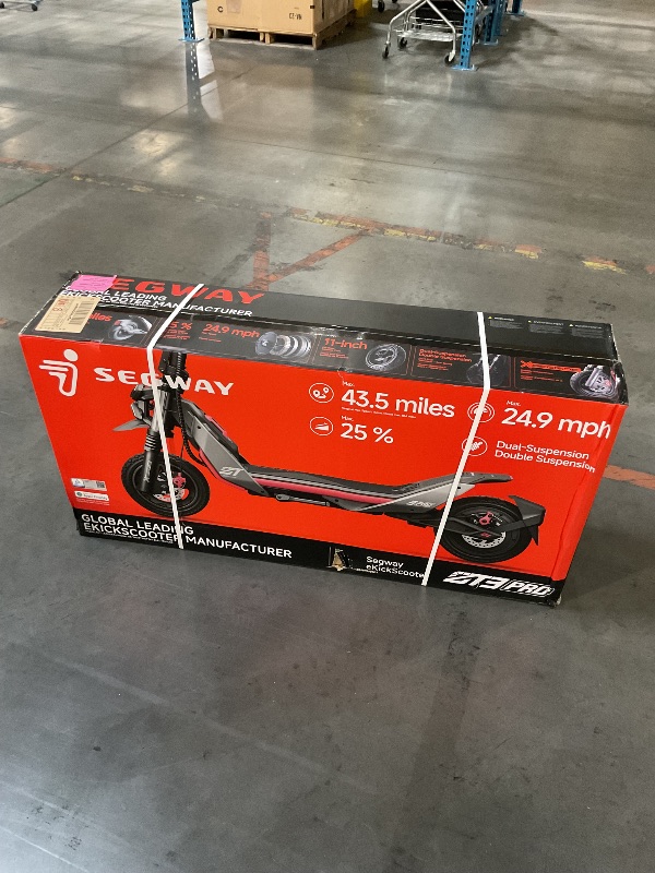 Photo 1 of ***FACTORY SEALED***Segway ZT3 Pro Electric Scooter, Up to 24.9 MPH, 43.5-Mile Range, Dual Suspension, Flash Charge, 1600W Peak Motor, Off-Road Scooter for Adults UL Certified (UL2272/2271)
***TRUCK/TRAILER PICKUP ONLY*** 
***FACTORY SEALED***
