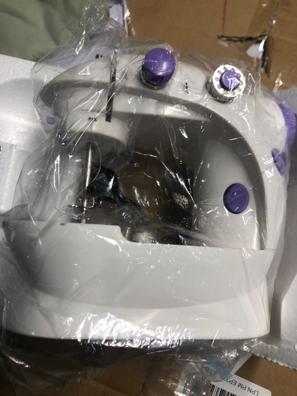Photo 1 of (see all images) Dechow Sewing Machine for Beginners, Electric Mini Portable, 14 Built-in Stitches with Reverse Sewing, 2 Speeds Double Thread