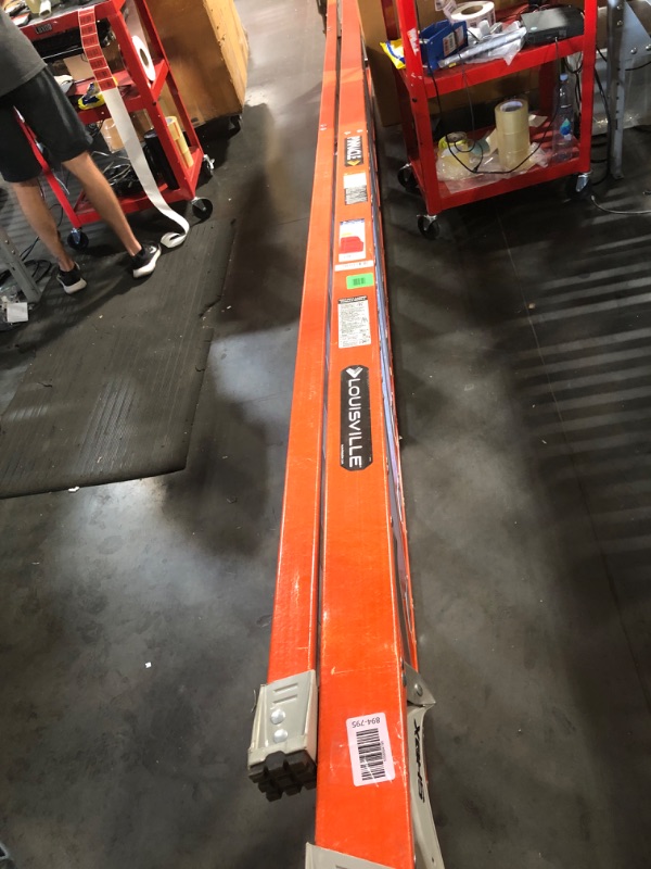 Photo 1 of Louisville Ladder 12-Foot Fiberglass Platform Step Ladder, 300-Pound Load Capacity, Type IA, FXP1712