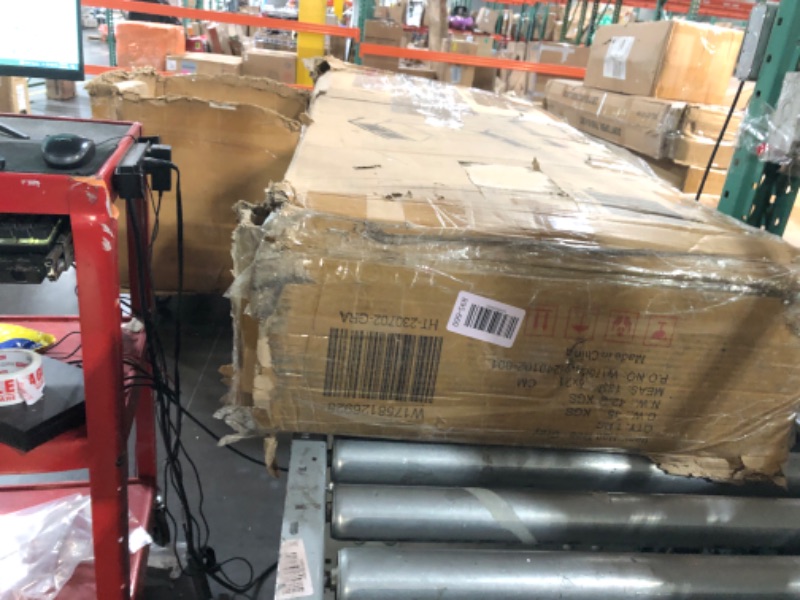 Photo 1 of **FOR PARTS ONLY**
Favfurish Casual Style Hall Tree with Rattan Door Shelves & Shoe Cabinets,Entryway Bench W/Solid Wood Feet,for Hallway Apartment Living Room,Gray,40.16" l x 18.58" W x 64.17" H