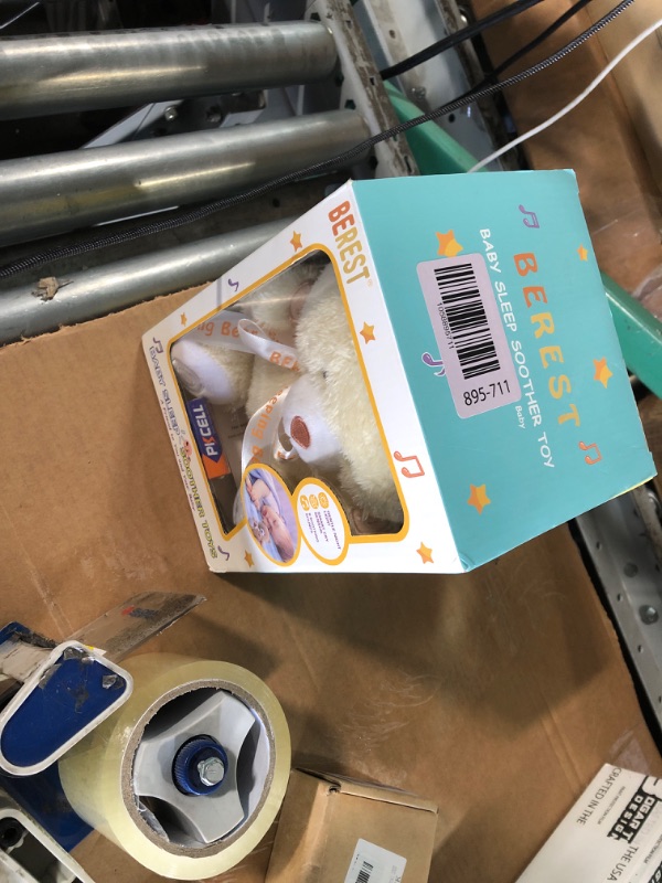 Photo 1 of ***FACTORY SEALED***BEREST Sleeping Bear Baby Sleep Soother- Mom's Heartbeat White Noise Machine Infant Stuffed Animal Bear Toy Sleeping Aid, Nursery Decor with Baby Cry Sensor, Night Light, 9 Soothing Sounds Therapy