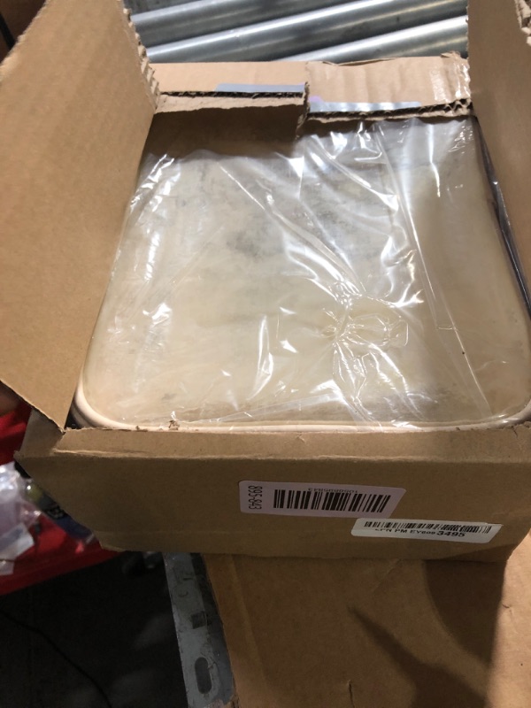 Photo 1 of ***(HEAVILY USED/ MINOR DAMAGE)***SANHECUN traveling toiletry Case large clear cosmetics case makeup bag Dimensions | LxWxH:10” x 4.5” x 7.5”(Beige, Medium)