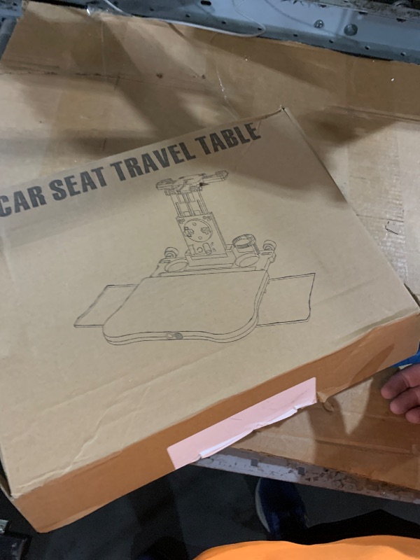 Photo 1 of [Upgraded] Car Seat Table with Expandable Tray - Car Desk for Laptop Car Backseat Mount, Car Trays for Eating with Non-Slip Pad/Phone&Tablet Holde, Car Accessories for Writing/Laptop/Dining/Work