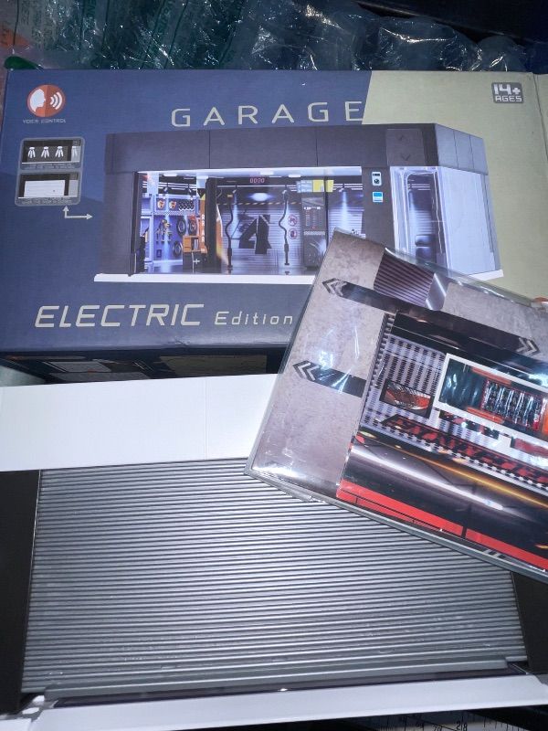 Photo 1 of 1/64 Scale Diecast Display Case for Hot Wheel Storage with LED Lights, Stackable Electric Garage with Voice Control, 3 Replaceable 3D Scenes Parking Lot Diorama for Model Cars (Black)