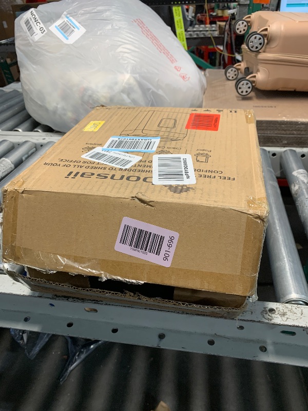 Photo 1 of ***(PARTS ONLY/ NON FUNCTIONAL)***Bonsaii Paper Shredder for Home Use, 3.4 Gal Wastebasket, 6 Sheet Crosscut Paper Credit Cards, Staples, and Clips Shredder for Home Office Use, Portable Handle Design (C237-B New Version)