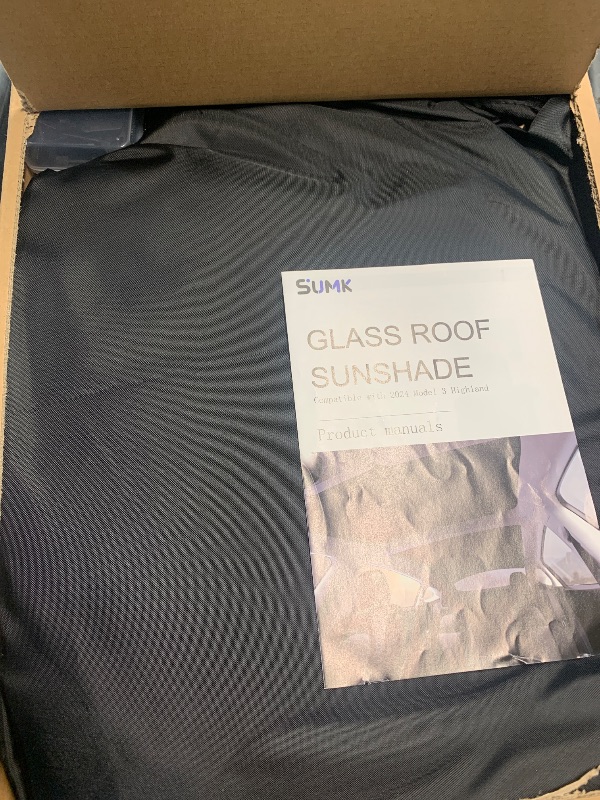 Photo 1 of (for model 3) SUMK Sunshade Roof for Tesla Model Y Accessories 2025, [Never Sag & No Light Leakage] Shade for Model Y 2020 to 2025-2PCS