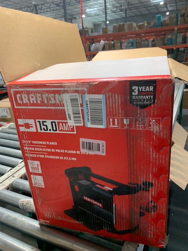 Photo 1 of **********************Missing pieces****************
CRAFTSMAN Planer, 15 Amp, For Benchtops, Two Knife Solid Steel Cutter Head (CMEW320)