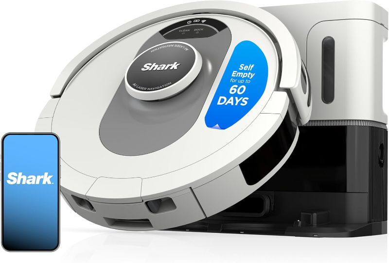 Photo 1 of ***FACTORY SEALED*** Shark AV2501AE AI Robot Vacuum with XL HEPA Self-Empty Base, Bagless, 60-Day Capacity, LIDAR Navigation, Perfect for Pet Hair, Compatible with Alexa, Wi-Fi Connected, Carpet & Hard Floor, Black

