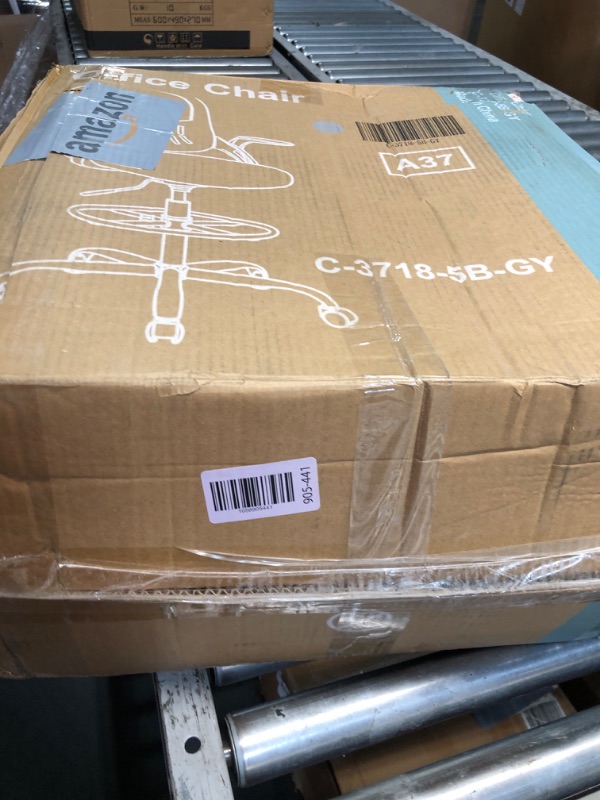 Photo 1 of ****ITEM IS MISSING PARTS****Drafting Chair Tall Office Chair for Standing Desk Counter Height Adjustable, Egronomic Lumbar Support with Fixed Armrest, Footrest, Rolling, Grey, 1pc
