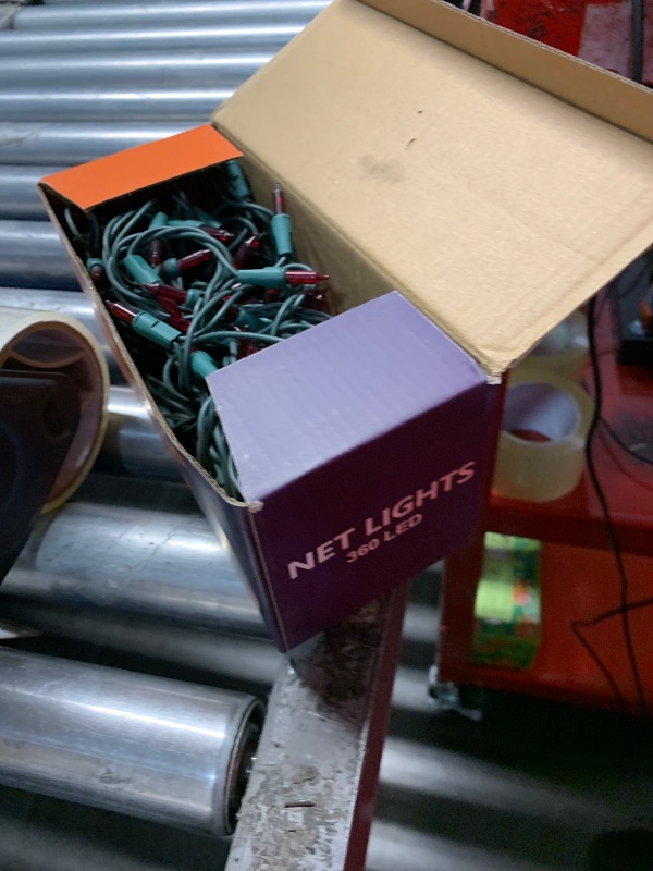 Photo 1 of ******stock photo for reference*****LJLNION Halloween Net Lights, 360 LED 12ft x 5ft Connectable Mesh Fairy String Lights, 8 Modes Low Voltage Safe Adaptor for Xmas Trees Bushes Wedding Outdoor Garden Yard Decorations, Orange & Purple