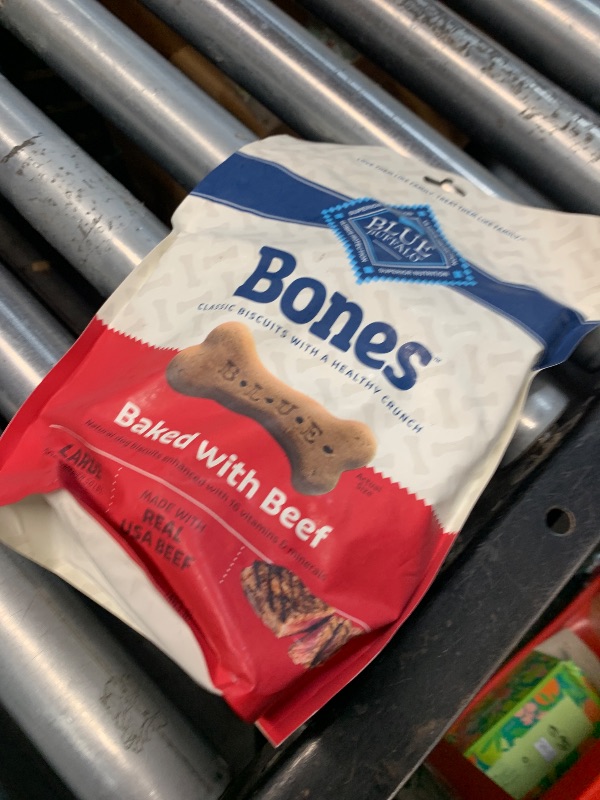 Photo 1 of ***EXPIRATION:07/02/26***Blue Buffalo Classic Bone Biscuits with Beef Large 16 oz