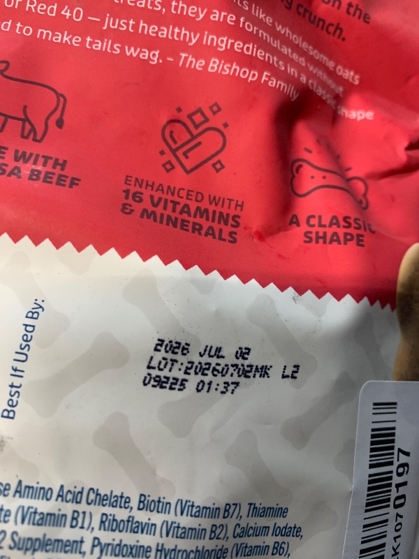 Photo 1 of ***EXPIRATION:07/02/26***Blue Buffalo Classic Bone Biscuits with Beef Large 16 oz