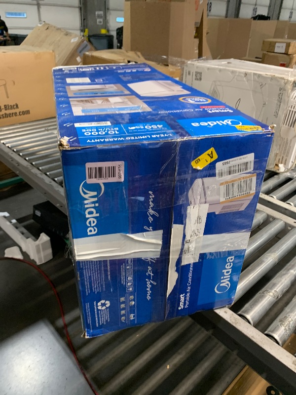 Photo 1 of (MISSING ACCESSORIES) Midea 14,000 BTU ASHRAE (10,000 BTU SACC) Portable Air Conditioner, Cools up to 450 Sq.Ft., with Dehumidifier&Fan mode&Heat, Control with Remote, Amazon Alexa&Google Assistant, Easy-to-use and Install