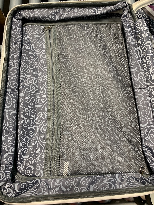 Photo 1 of (used)(see images) Joyway Carry On Luggage, Expandable Suitcase with Smart Cup Holder and USB Port, 20 IN Hardside Checked with TSA Lock Spinner Double Wheels, White