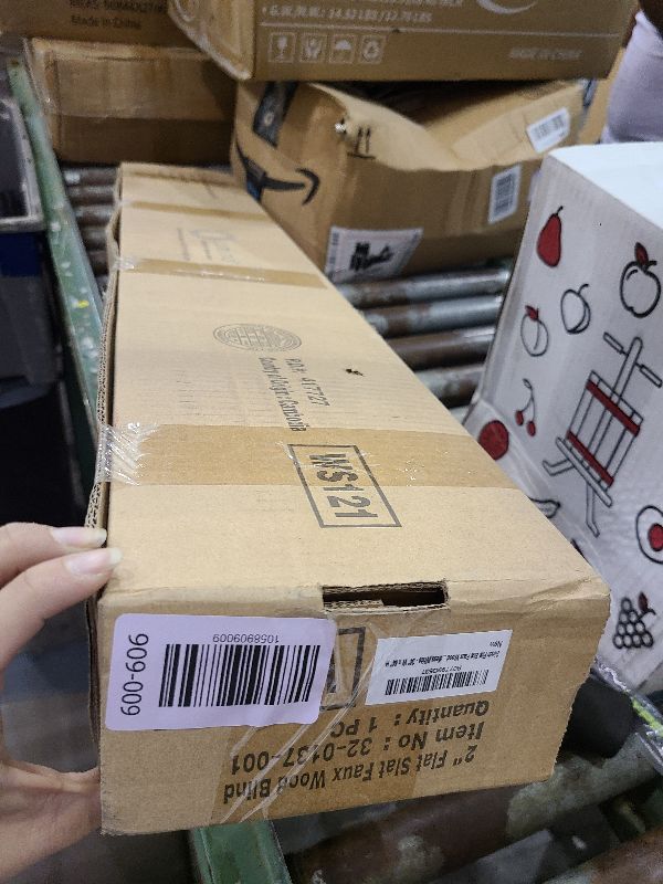 Photo 1 of 2 Inch Cordless Room Darkening Faux Wood Blind - 34" W x 64" L - White, Over 1,000 Custom Sizes Starting at 18.97, Inside or Outside Mount, Venetian Shades for Interior Windows by Lumino