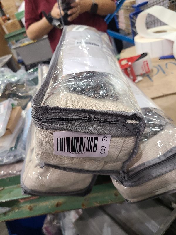 Photo 1 of 102 Inch Long Curtains Pinch Pleat Flax Linen Curtains Living Room Bedroom Taupe Light Filtering Privacy Neutral 102 In Pleated Drapes Hooks Rings Back Tab Grey Beige for Window Sliding Door 1 Panel