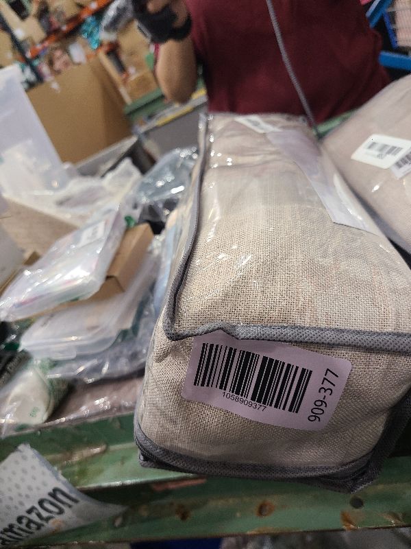 Photo 1 of 102 Inch Long Curtains Pinch Pleat Flax Linen Curtains Living Room Bedroom Taupe Light Filtering Privacy Neutral 102 In Pleated Drapes Hooks Rings Back Tab Grey Beige for Window Sliding Door 1 Panel