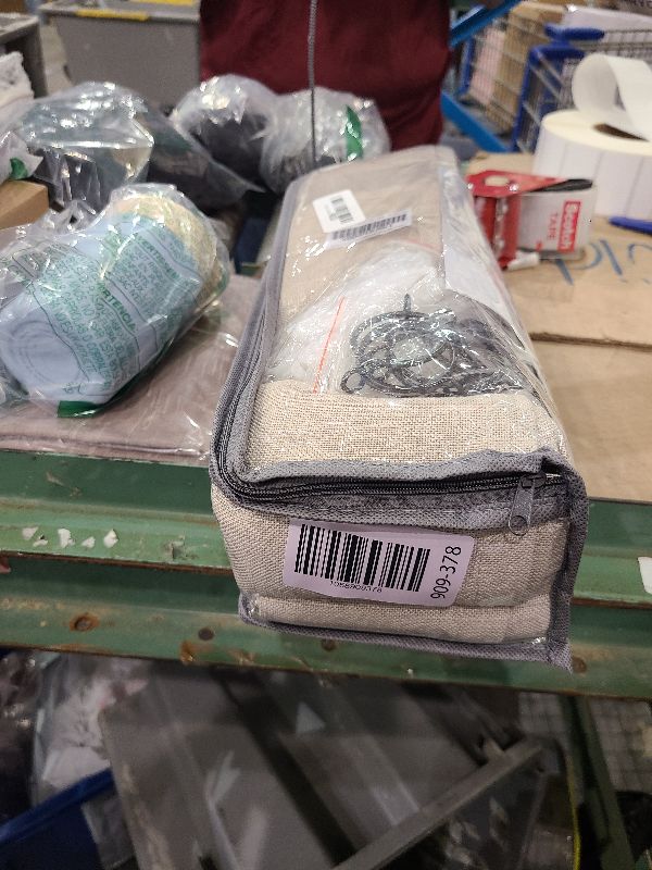 Photo 1 of 102 Inch Long Curtains Pinch Pleat Flax Linen Curtains Living Room Bedroom Taupe Light Filtering Privacy Neutral 102 In Pleated Drapes Hooks Rings Back Tab Grey Beige for Window Sliding Door 1 Panel