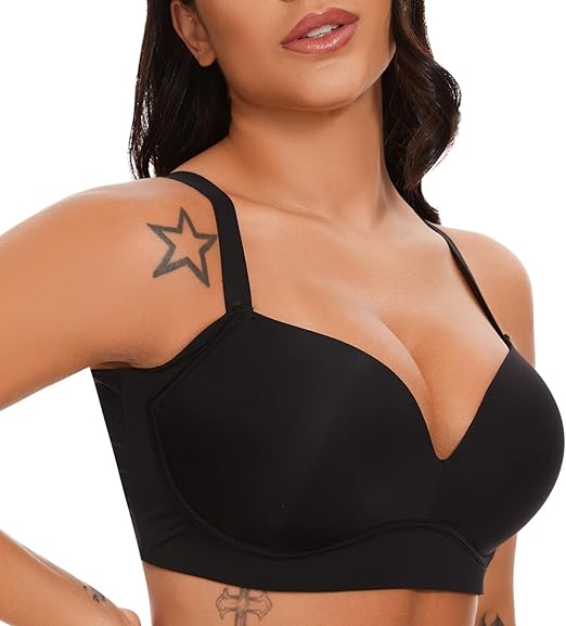 Photo 1 of **MSRP 26.99** SEA BBOT Women Wireless Push Up Bra Side Smoothing T-Shirt Bra Add One Cup black 38DD
